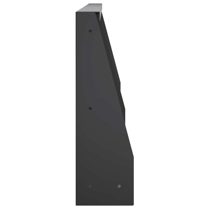 Zid de sprijin 4 buc. 80 x 12 x 30 cm Oțel Negru WALTI