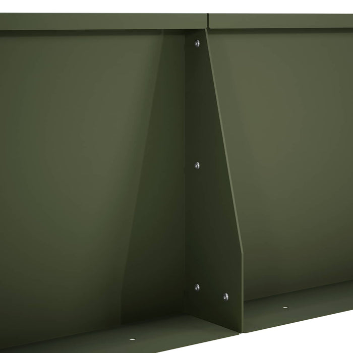 Zid de sprijin 4 buc. 80 x 12 x 30 cm Oțel Verde măsliniu WALTI