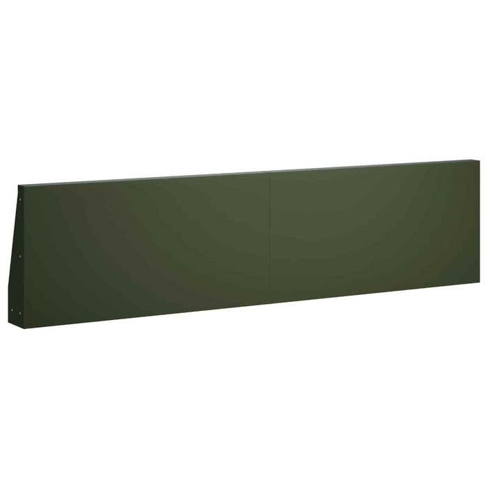 Zid de sprijin 4 buc. 80 x 12 x 30 cm Oțel Verde măsliniu WALTI