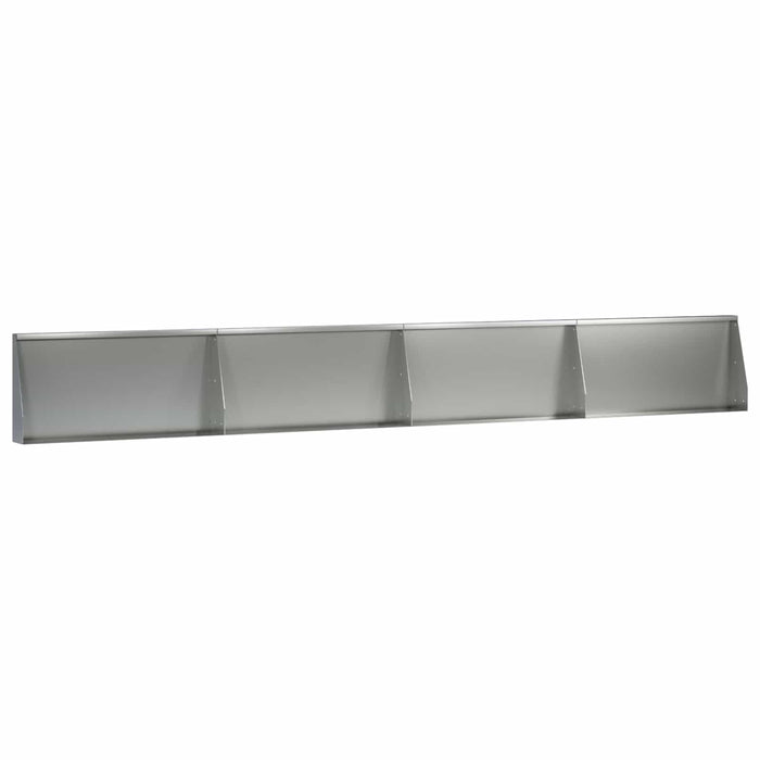 Zid de sprijin 4 buc. 80 x 12 x 30 cm Oțel Galvanizat Argintiu WALTI