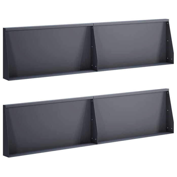 Zid de sprijin 4 buc. 80 x 12 x 40 cm Oțel Antracit WALTI
