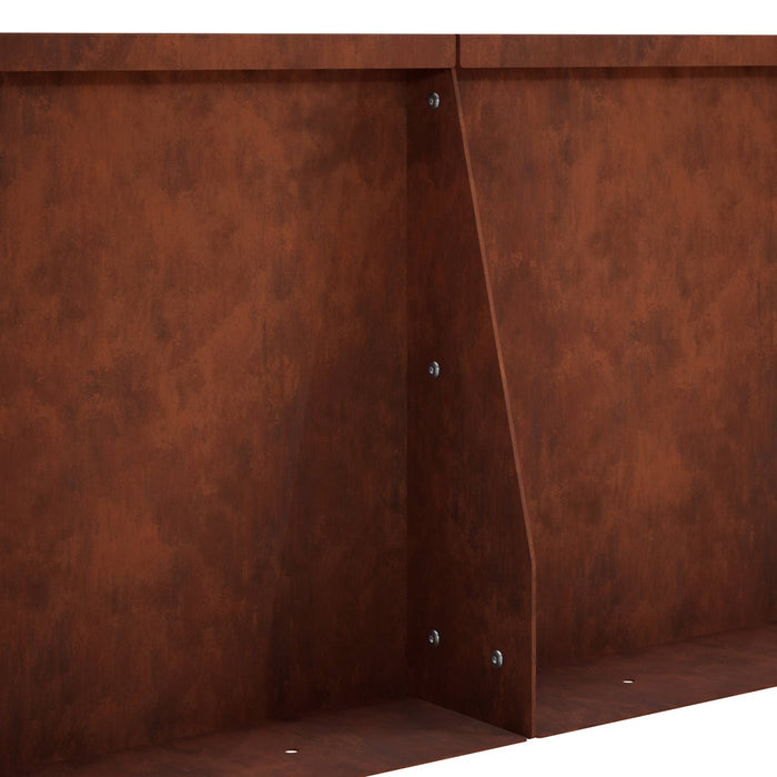 Zid de sprijin 4 buc. 80 x 12 x 40 cm Ruginit WALTI