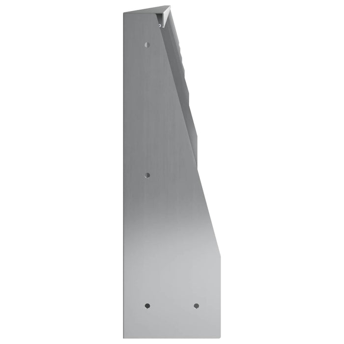 Zid de sprijin 6 buc. 100 x 12 x 30 cm Oțel Galvanizat Argintiu WALTI