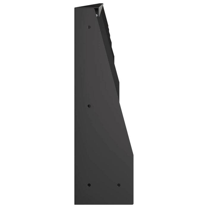 Zid de sprijin 6 buc. 100 x 12 x 50 cm Oțel Negru WALTI