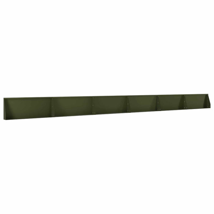Zid de sprijin 6 buc. 100 x 12 x 50 cm Oțel Verde măsliniu WALTI