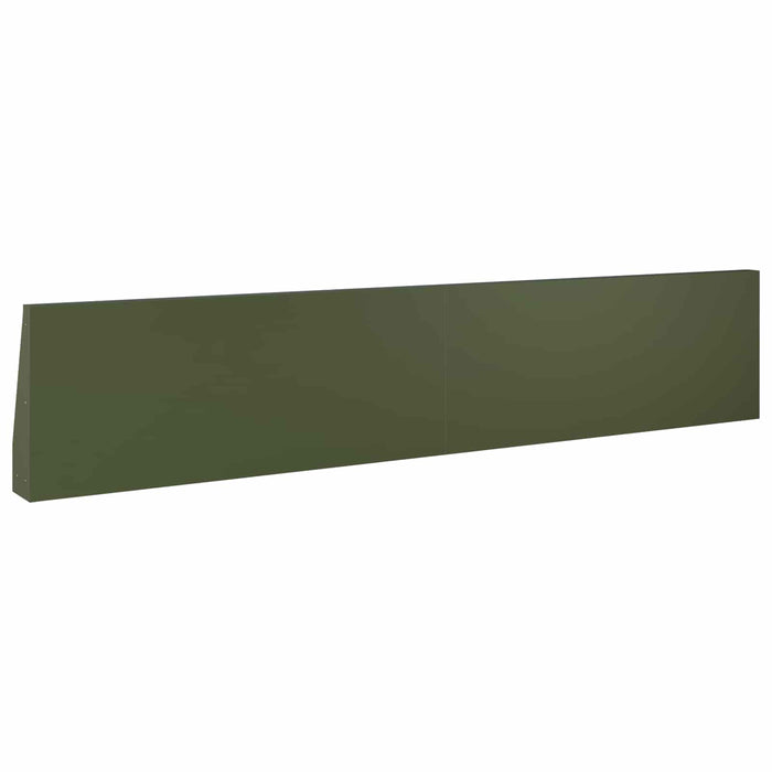 Zid de sprijin 6 buc. 100 x 12 x 50 cm Oțel Verde măsliniu WALTI
