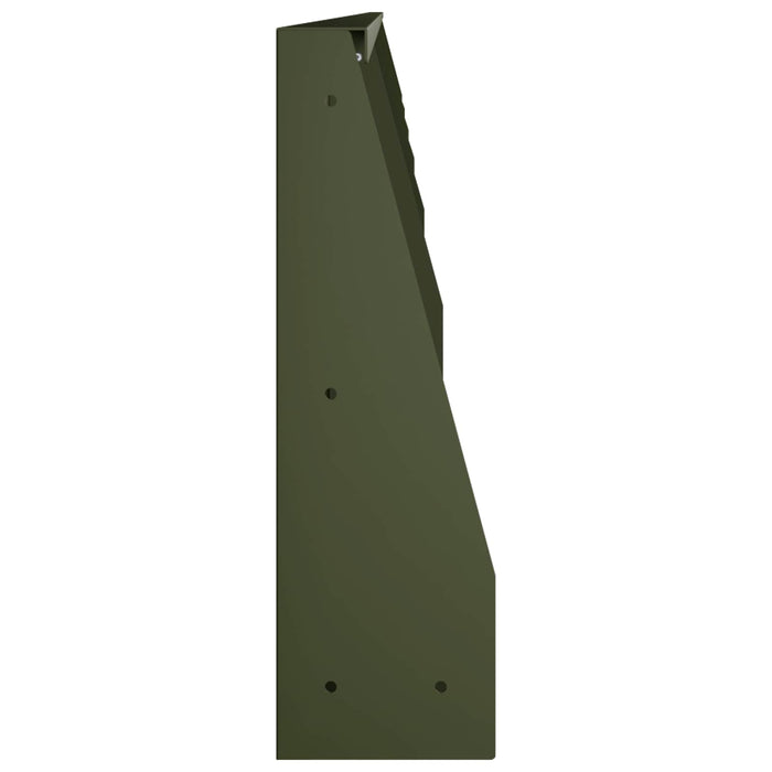 Zid de sprijin 6 buc. 100 x 12 x 50 cm Oțel Verde măsliniu WALTI