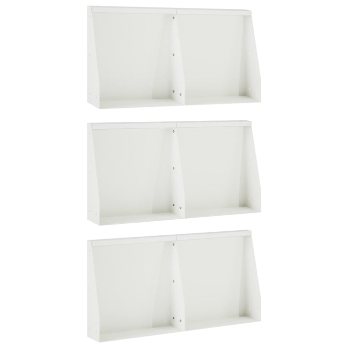 Zid de sprijin 6 buc. 40 x 12 x 30 cm Oțel Alb WALTI