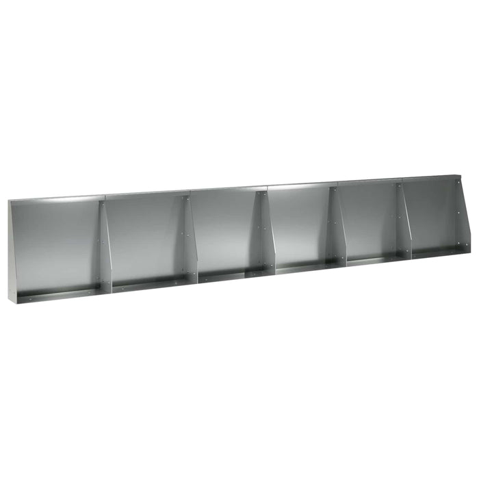 Zid de sprijin 6 buc. 40 x 12 x 30 cm Oțel Galvanizat Argintiu WALTI