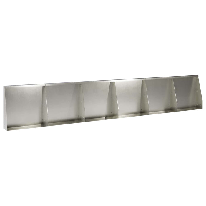 Zid de sprijin 6 buc. 40 x 12 x 40 cm Oţel inoxidabil Argintiu WALTI