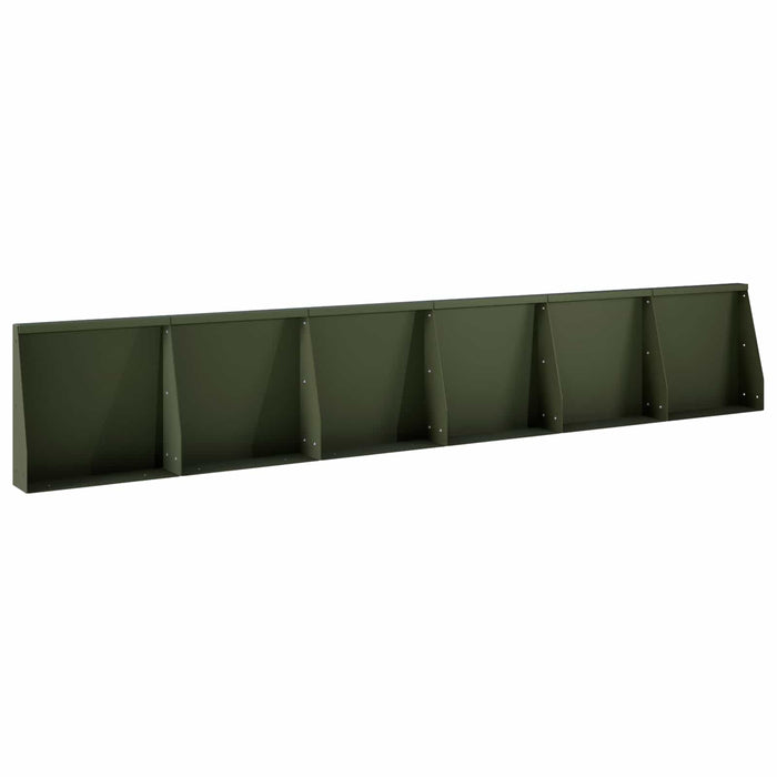 Zid de sprijin 6 buc. 40 x 12 x 50 cm Oțel Verde măsliniu WALTI