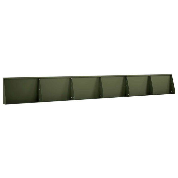 Zid de sprijin 6 buc. 60 x 12 x 30 cm Oțel Verde măsliniu WALTI