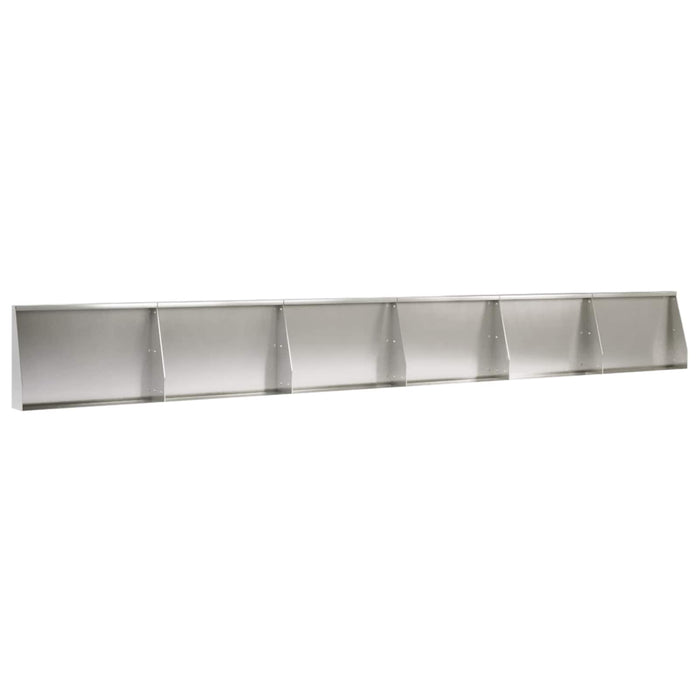 Zid de sprijin 6 buc. 60 x 12 x 30 cm Oţel inoxidabil Argintiu WALTI