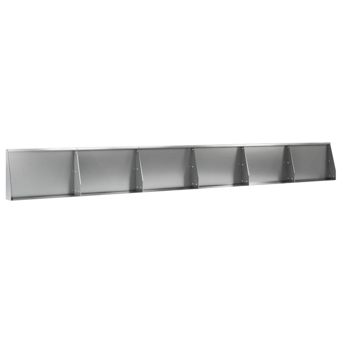 Zid de sprijin 6 buc. 60 x 12 x 30 cm Oțel Galvanizat Argintiu WALTI