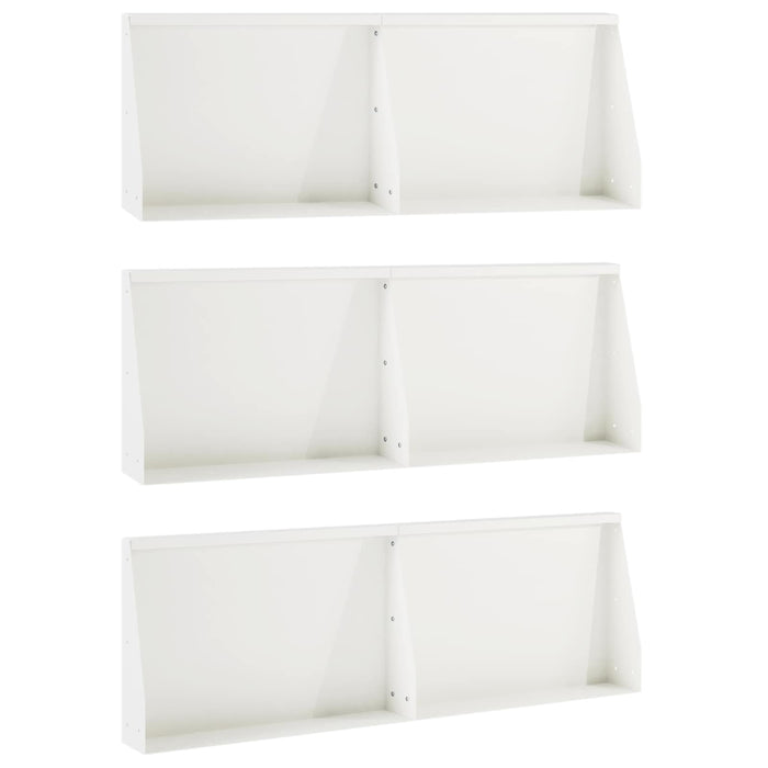 Zid de sprijin 6 buc. 60 x 12 x 40 cm Oțel Alb WALTI