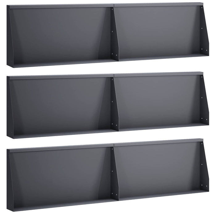 Zid de sprijin 6 buc. 80 x 12 x 30 cm Oțel Antracit WALTI