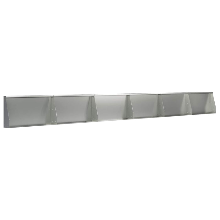 Zid de sprijin 6 buc. 80 x 12 x 30 cm Oțel Galvanizat Argintiu WALTI