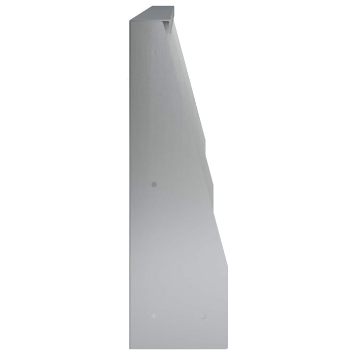 Zid de sprijin 6 buc. 80 x 12 x 30 cm Oțel Galvanizat Argintiu WALTI