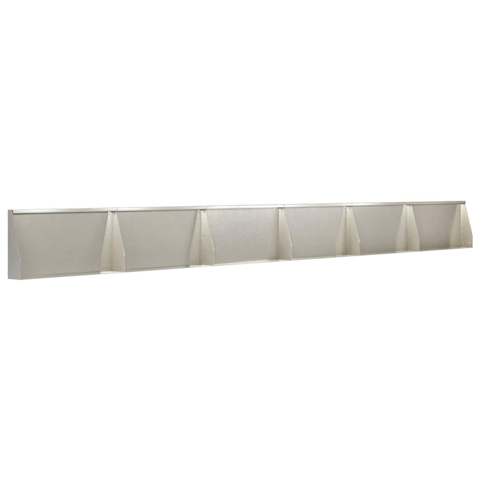 Zid de sprijin 6 buc. 80 x 12 x 40 cm Oţel inoxidabil Argintiu WALTI