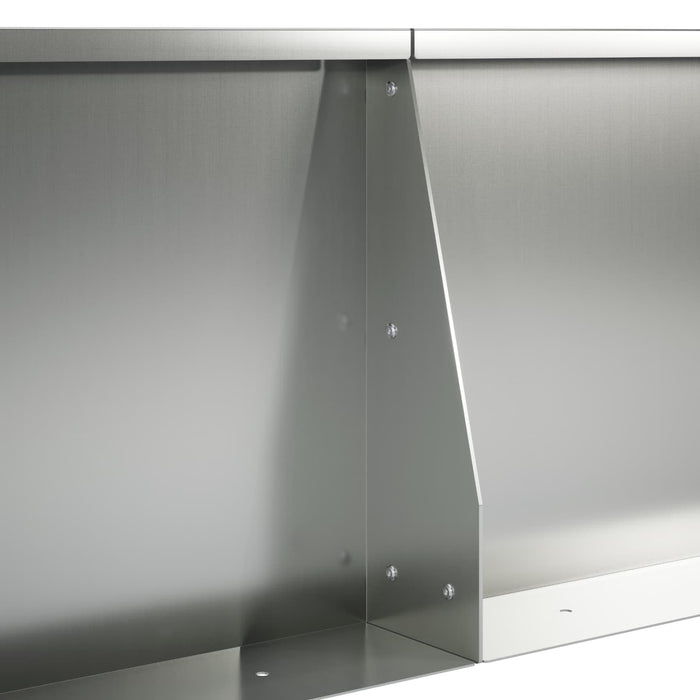 Zid de sprijin 6 buc. 80 x 12 x 40 cm Oțel Galvanizat Argintiu WALTI