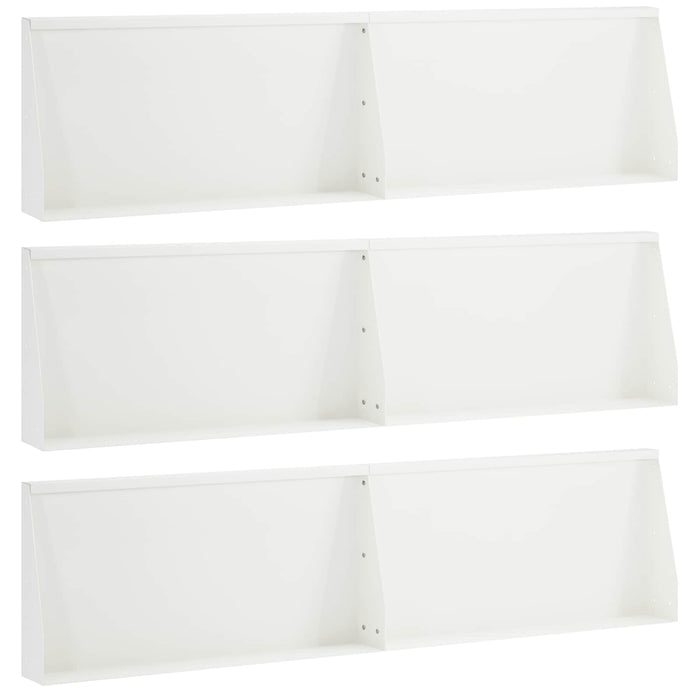 Zid de sprijin 6 buc. 80 x 12 x 50 cm Oțel Alb WALTI