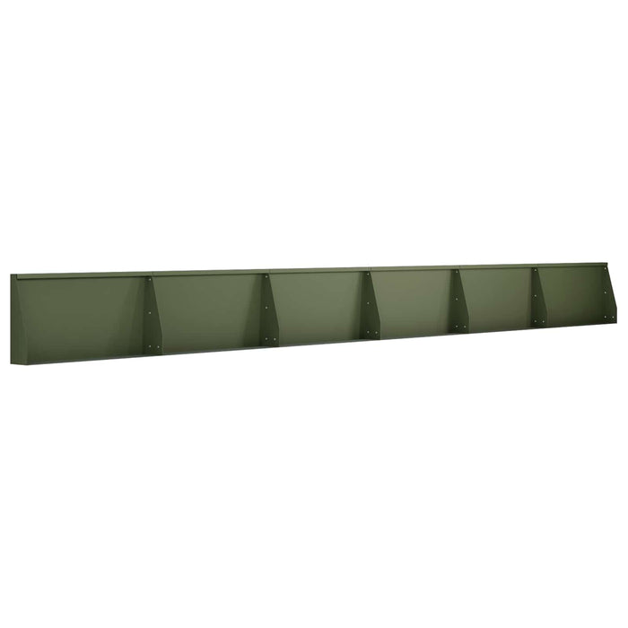 Zid de sprijin 6 buc. 80 x 12 x 50 cm Oțel Verde măsliniu WALTI