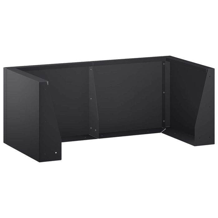 Zid de sprijin 4 buc. 100 x 100 x 30 cm Oțel Negru WALTI