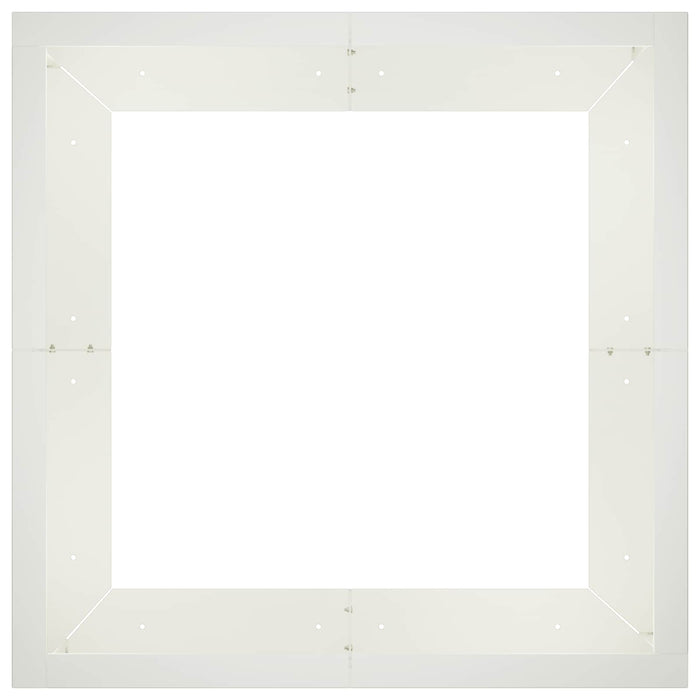 Zid de sprijin 4 buc. 100 x 100 x 30 cm Oțel Alb WALTI