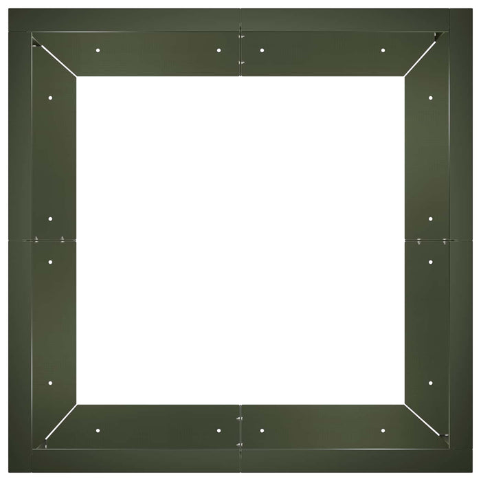 Zid de sprijin 4 buc. 100 x 100 x 30 cm Oțel Verde măsliniu WALTI
