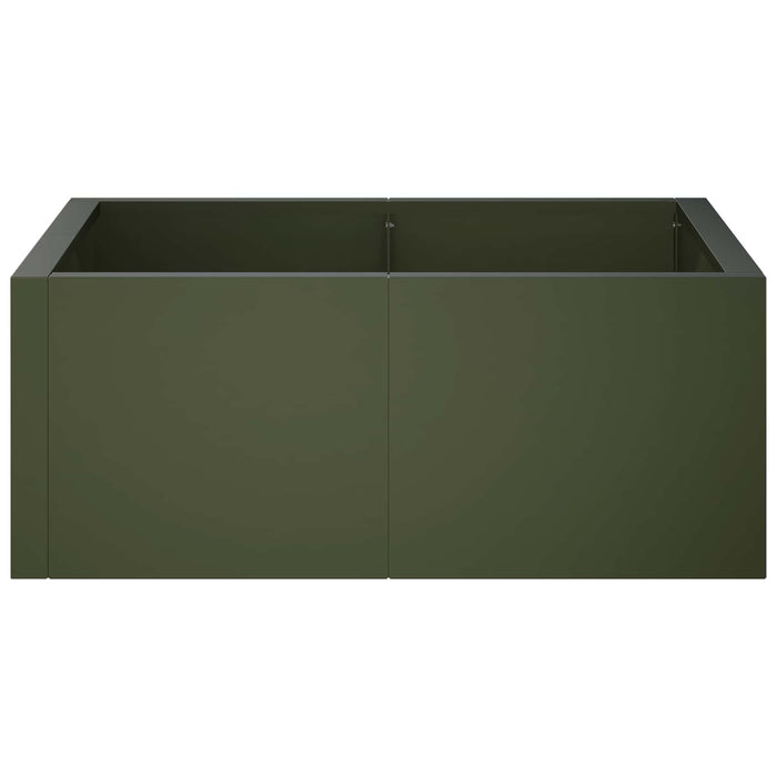 Zid de sprijin 4 buc. 100 x 100 x 40 cm Oțel Verde măsliniu WALTI