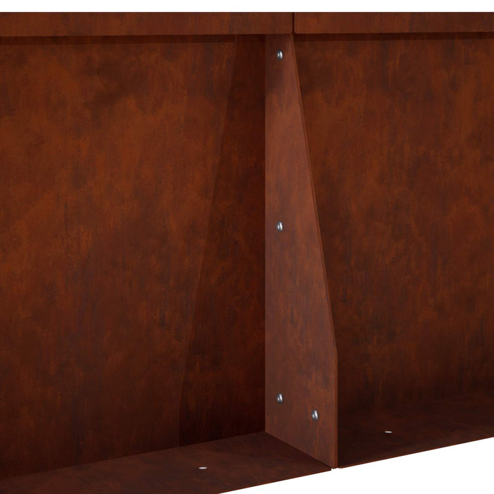 Zid de sprijin 4 buc. 100 x 100 x 50 cm Ruginit WALTI