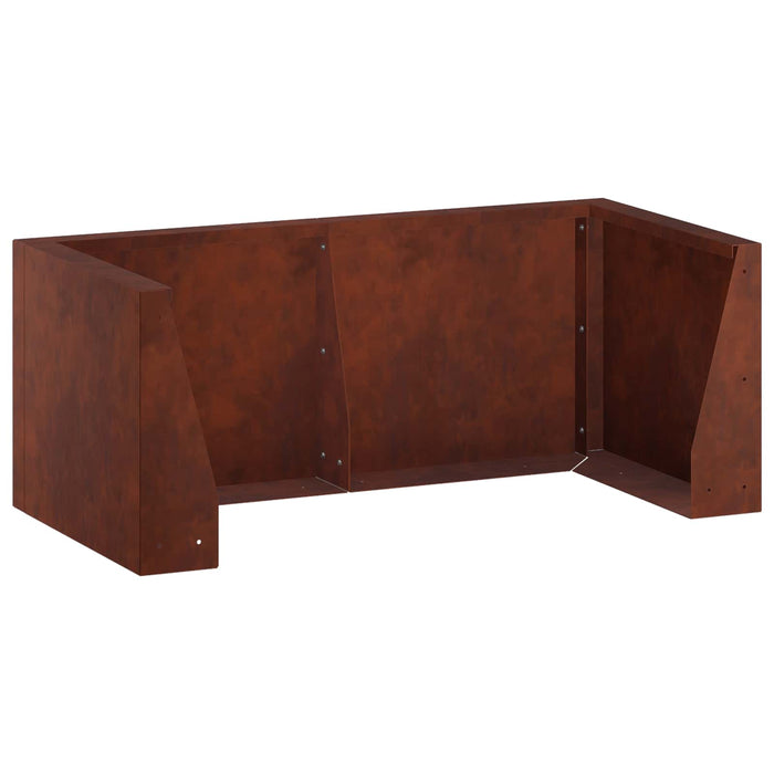 Zid de sprijin 4 buc. 100 x 100 x 50 cm Ruginit WALTI