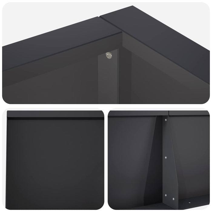 Zid de sprijin 6 buc. 200 x 100 x 40 cm Oțel Negru WALTI