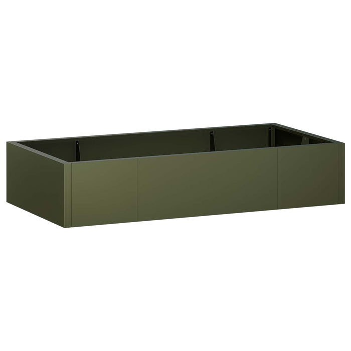 Zid de sprijin 6 buc. 200 x 100 x 40 cm Oțel Verde măsliniu WALTI
