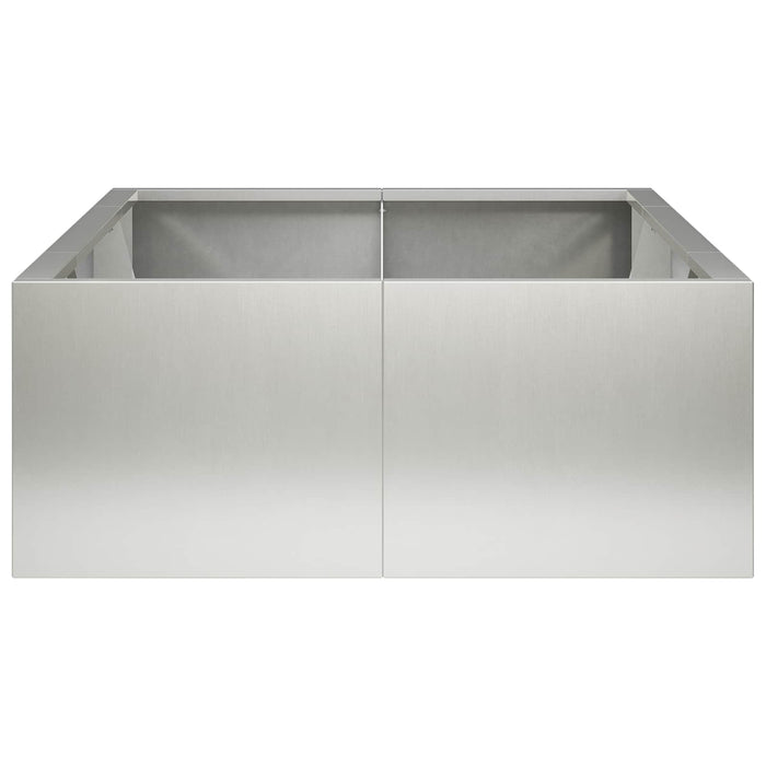 Zid de sprijin 6 buc. 200 x 100 x 40 cm Oţel inoxidabil WALTI