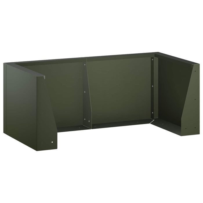 Zid de sprijin 6 buc. 200 x 100 x 50 cm Oțel Verde măsliniu WALTI