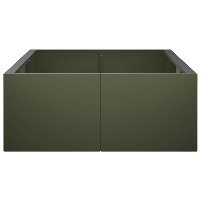 Zid de sprijin 6 buc. 200 x 100 x 50 cm Oțel Verde măsliniu WALTI