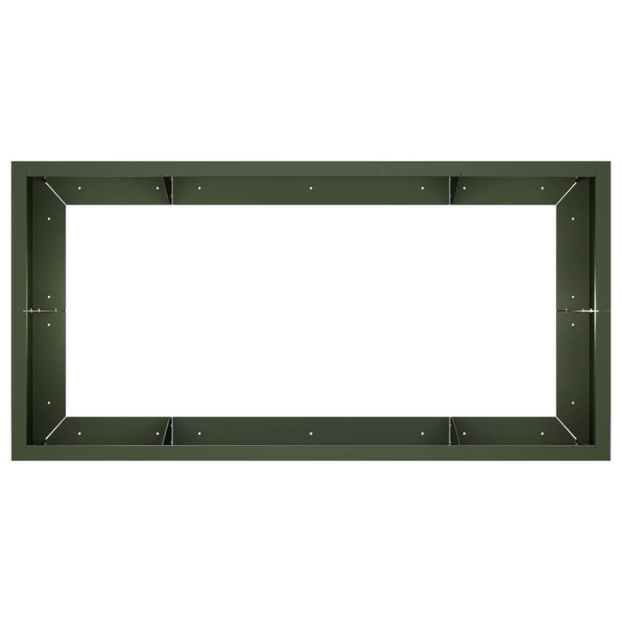 Zid de sprijin 6 buc. 200 x 100 x 50 cm Oțel Verde măsliniu WALTI