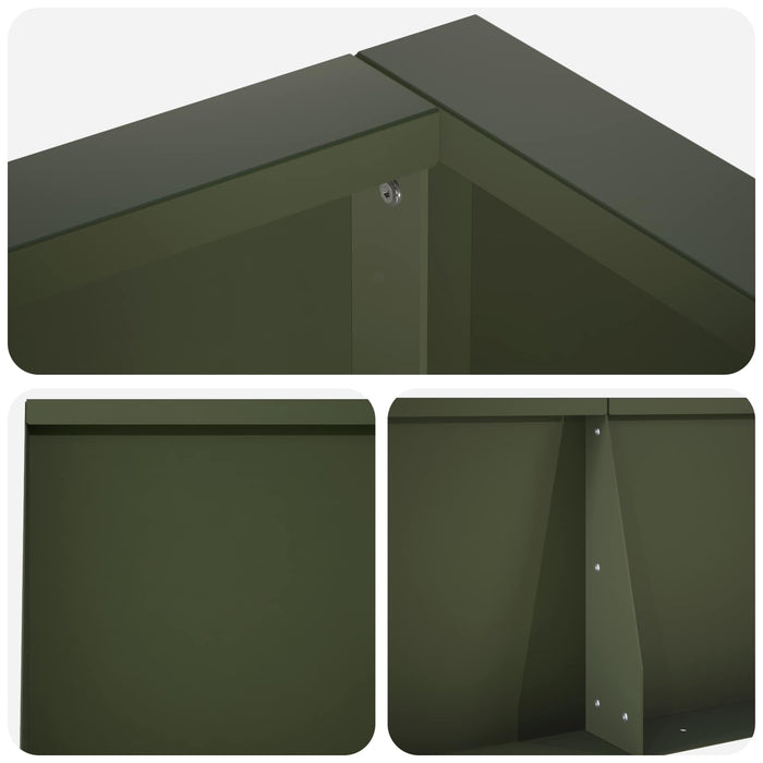 Zid de sprijin 8 buc. 300 x 100 x 30 cm Oțel Verde măsliniu WALTI