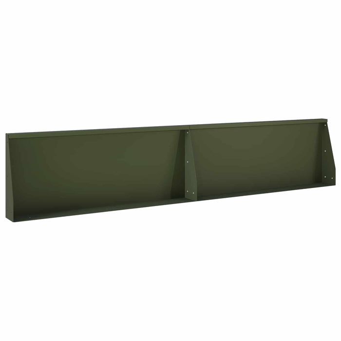 Zid de sprijin 8 buc. 300 x 100 x 30 cm Oțel Verde măsliniu WALTI