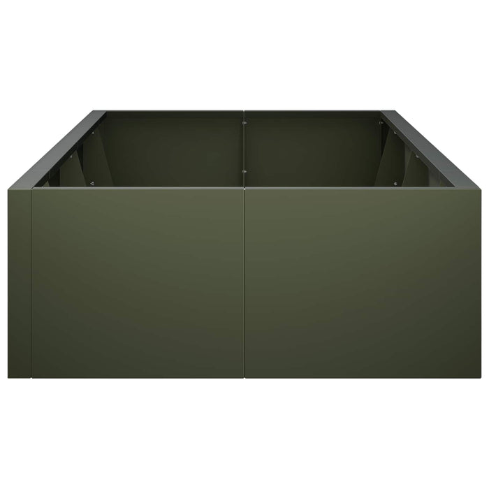 Zid de sprijin 8 buc. 300 x 100 x 30 cm Oțel Verde măsliniu WALTI