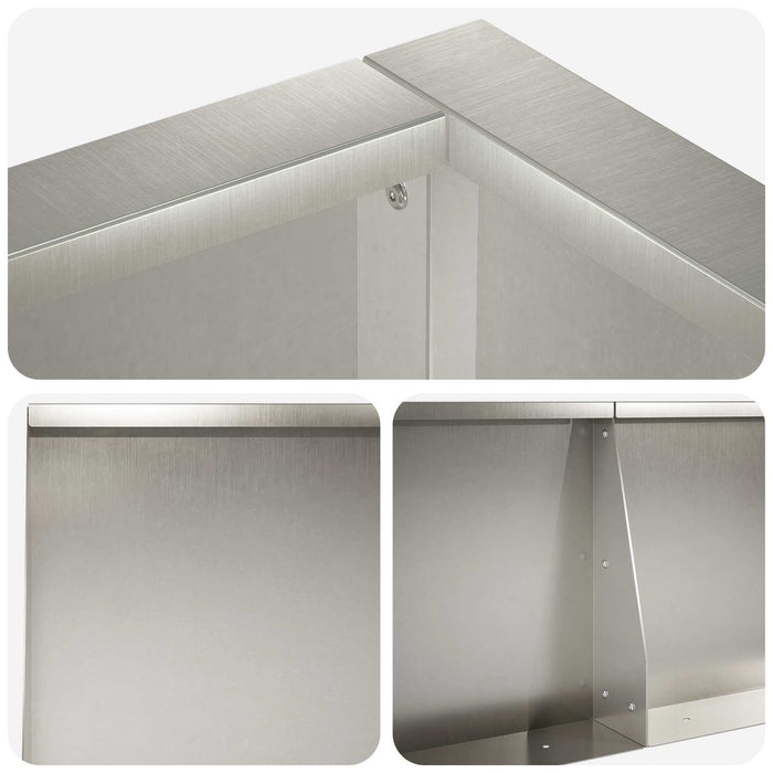 Zid de sprijin 8 buc. 300 x 100 x 30 cm Oţel inoxidabil WALTI