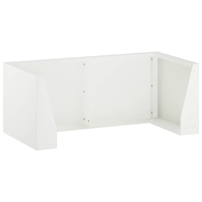 Zid de sprijin 8 buc. 300 x 100 x 40 cm Oțel Alb WALTI