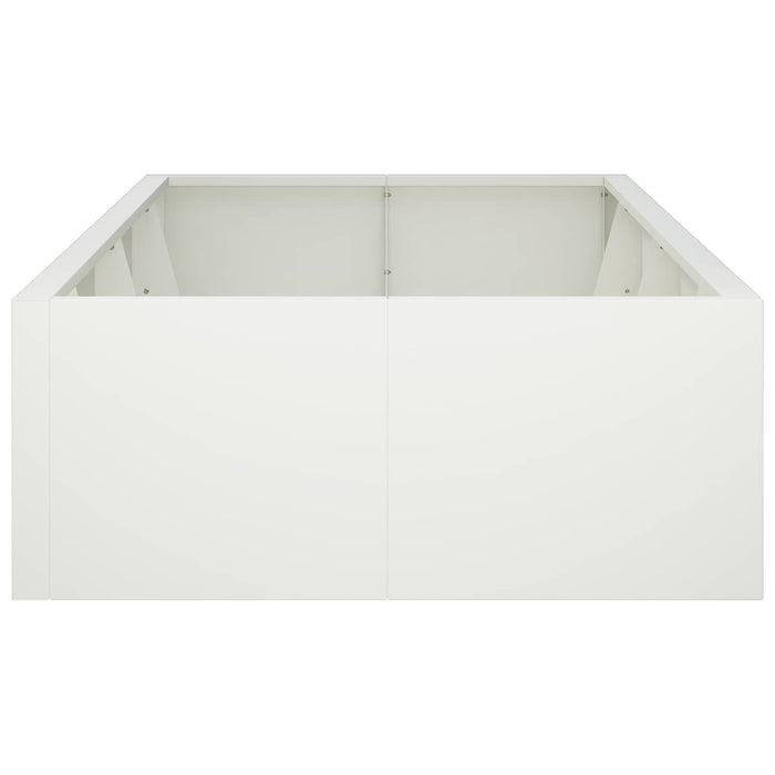 Zid de sprijin 8 buc. 300 x 100 x 40 cm Oțel Alb WALTI
