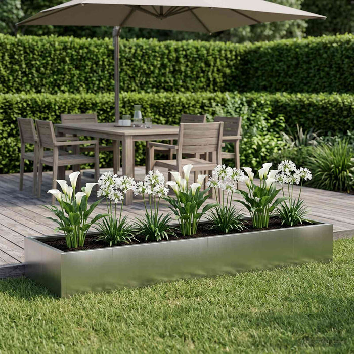 Zid de sprijin 8 buc. 300 x 100 x 40 cm Oţel inoxidabil WALTI