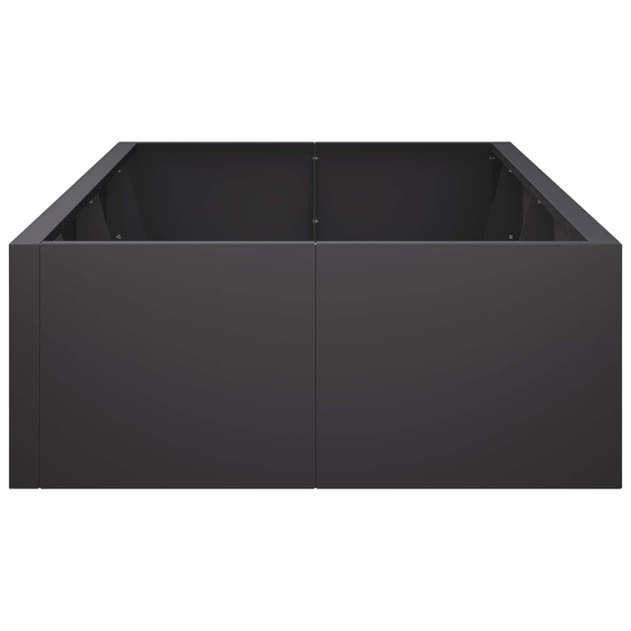 Zid de sprijin 8 buc. 300 x 100 x 50 cm Oțel Negru WALTI