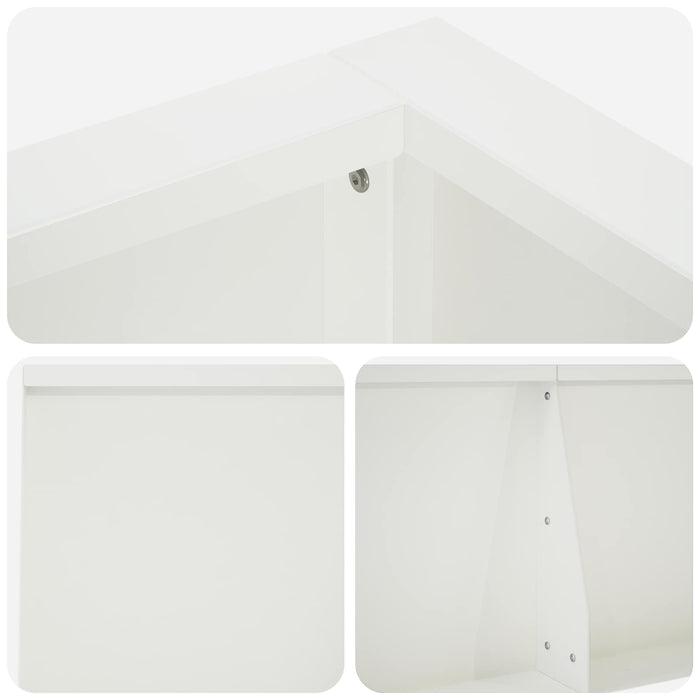 Zid de sprijin 8 buc. 300 x 100 x 50 cm Oțel Alb WALTI