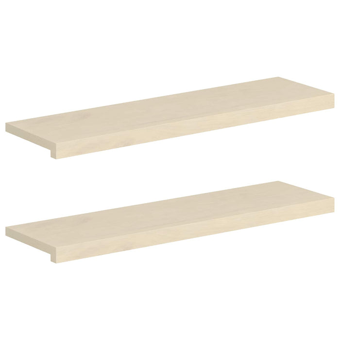 Trepte 2 buc. 90 x 30 x 2 cm Alb Lemn de stejar masiv WALTI