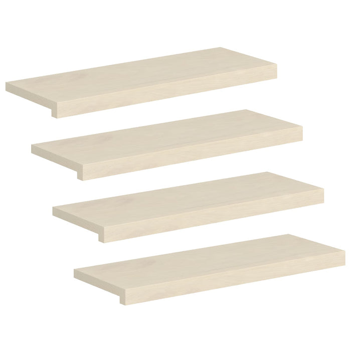 Trepte 4 buc. 70 x 25 x 2 cm Alb Lemn de stejar masiv WALTI