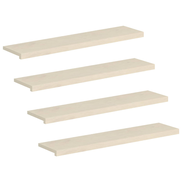Trepte 4 buc. 110 x 25 x 2 cm Alb Lemn de stejar masiv WALTI